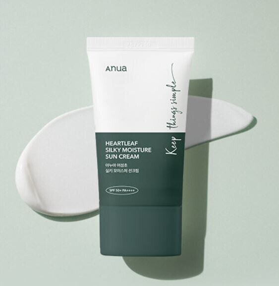 Anua Heartleaf Silky Moisture Sun Cream 50ml Spf50+ Pa++++